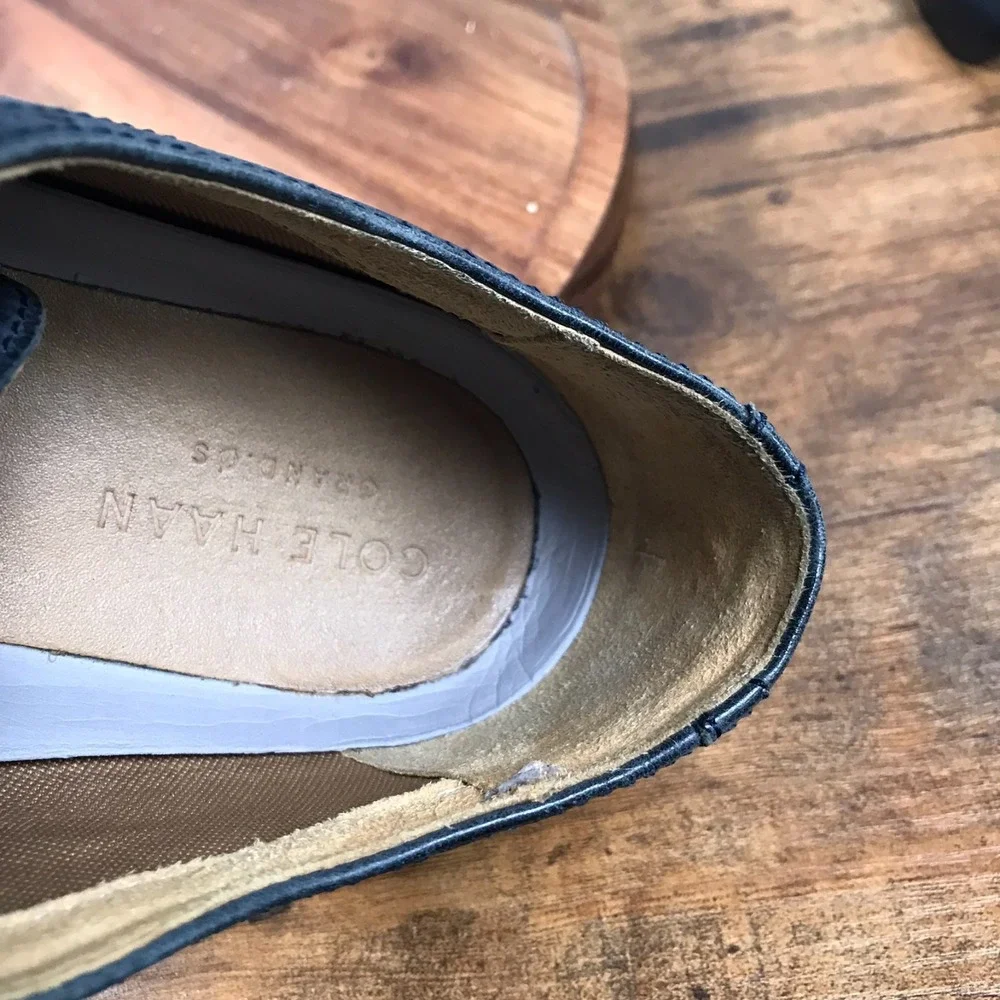 Cole Haan OriginalGrand Wingtip‎ Oxford Mens 8.5M Dark Night Navy Leather Shoe
